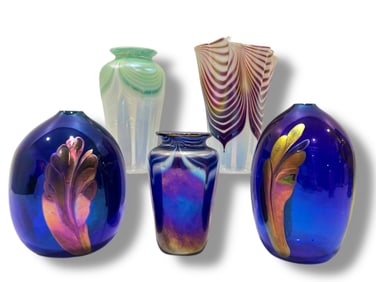 Collection of Iridescent Art Glass, DOUGLAS BECKER
