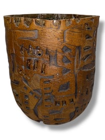 Signed Brutalist Studio Pottery Vessel