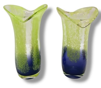 A Pair of Italian Art Glass Vases