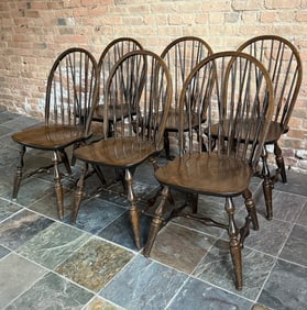 Set of Six NICHOLS & STONE CO. Windsor Style Dining Chairs
