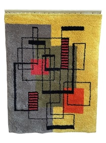 After IRENE RICE PEREIRA "Composition" Wool Tapestry/Rug
