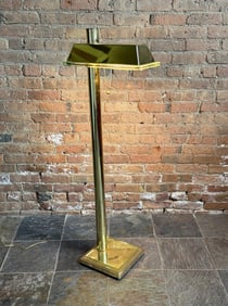 Post Modern Lucite & Brass Floor Lamp