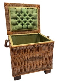 Arts & Crafts Wicker Sewing Basket