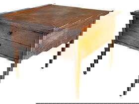 Mid Century MERTON GERSHUN For AMERICAN OF MARTINSVILLE Walnut End Table: 20.75" H x 25.75" W x 25.25" D. American of Martinsville designed by Merton Gershun.