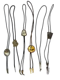 Collection of Bolo Ties, Sterling Silver, Stone