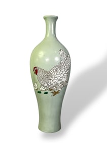 Large Chinese Chicken Vase
