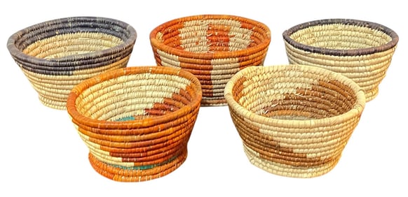 Collection Hand Woven Coiled Baskets