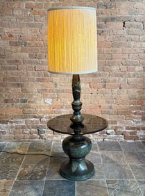 A Japanese Inspired Verdigris Floor Lamp w/ Dragon Motif