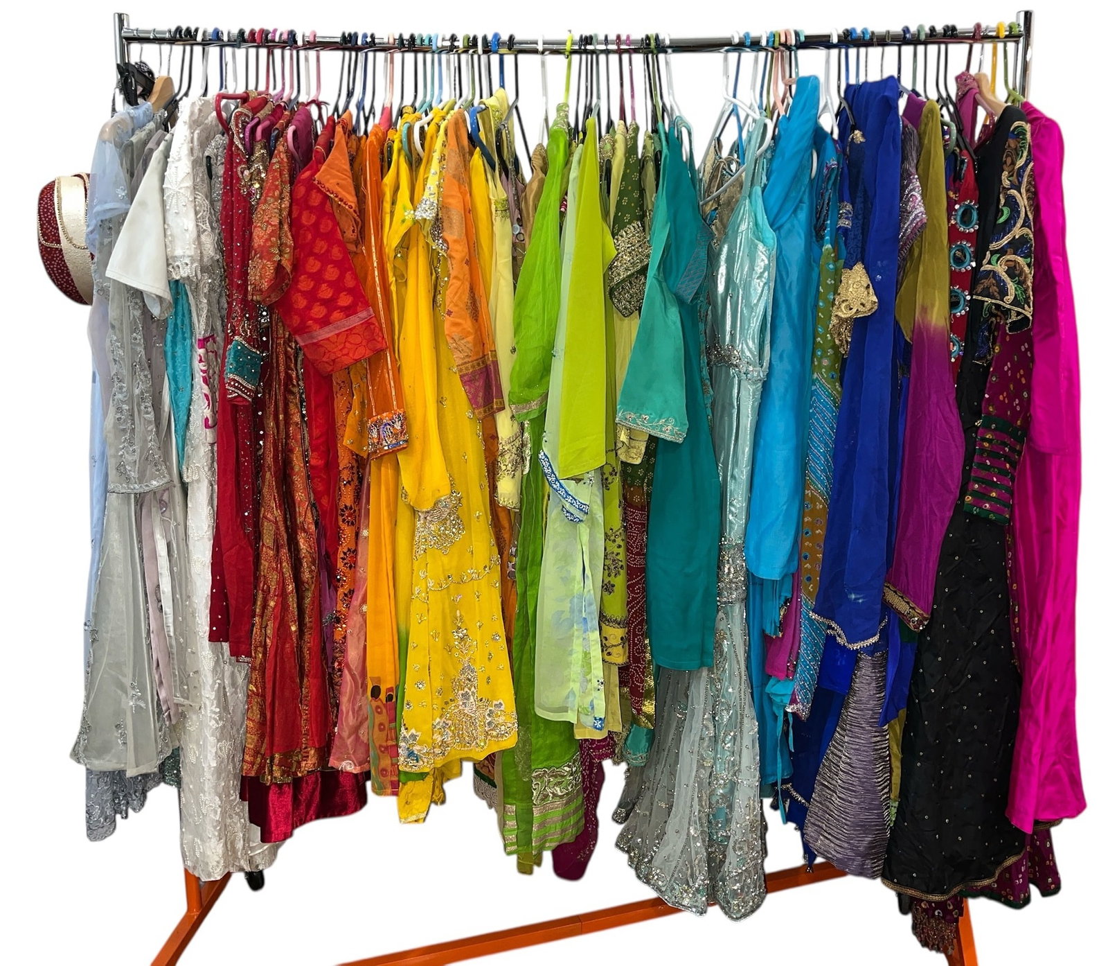 Large Collection of Traditional Formal Indian Clothing: Includes a broad range of items including Sarees, Kurta sets, and more.
