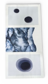Three Abstract Prints, Study In Blue