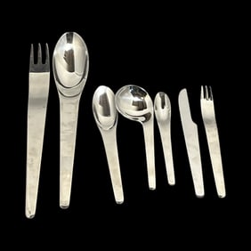 ARNE JACOBSEN "AJ" Flatware, GEORG JENSEN, 100 Pcs.