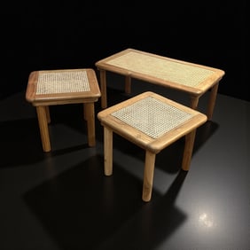 Mid Century Style MATTHEW IZZO Bench, Stools