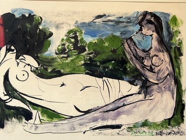 PABLO PICASSO (Spanish, 1881–1973), "Femme Nue et Joueuse de Flute"