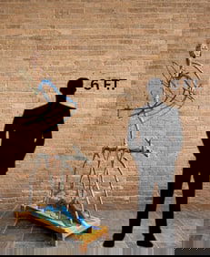 ITALO SCANGA (Italian-American, 1932-2001) Figure With Dog, 1987