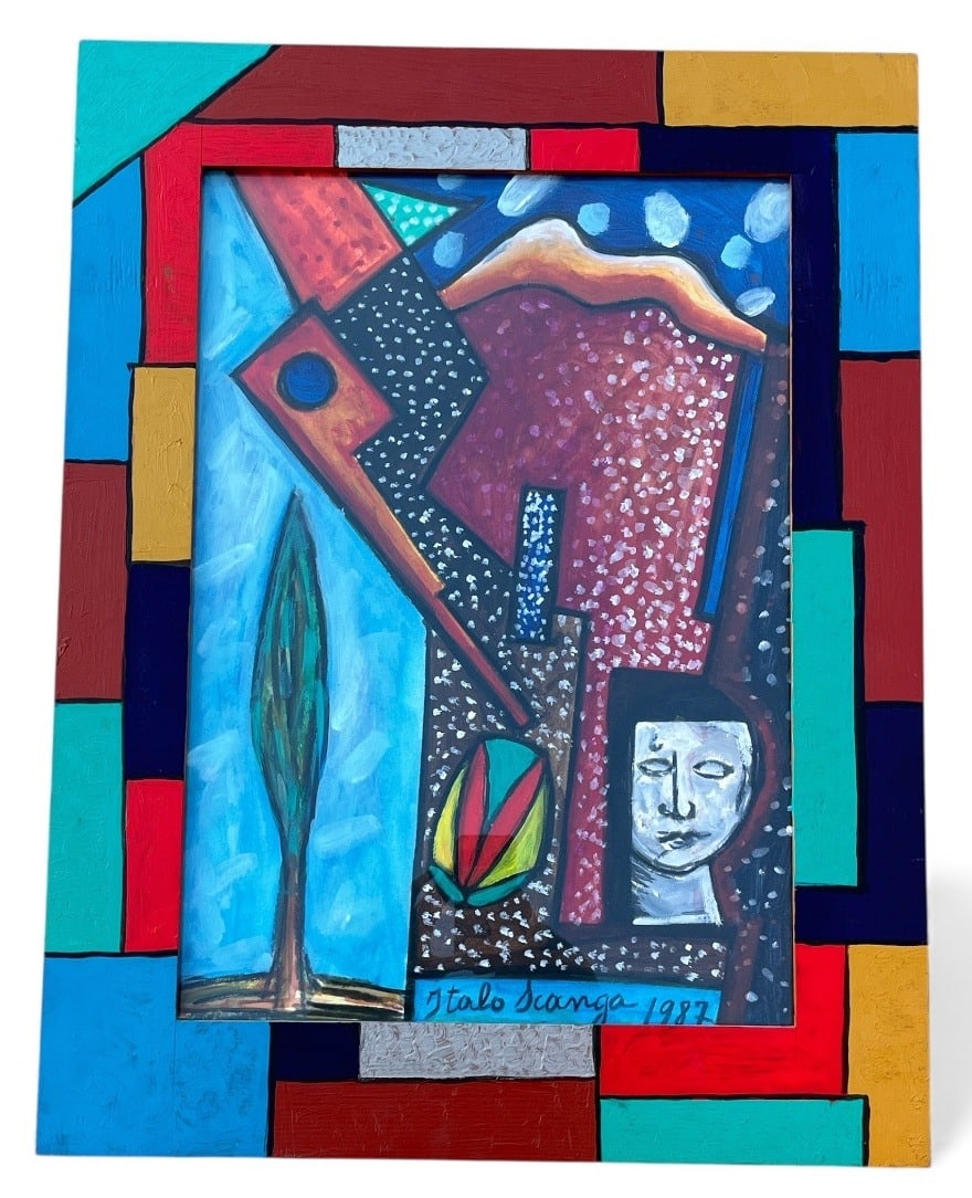 ITALO SCANGA (Italian-American, 1932-2001) Mixed Media Painting, 1987 (1 of 6)