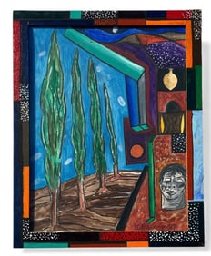 ITALO SCANGA (Italian-American, 1932-2001) Mixed Media Painting, 1987