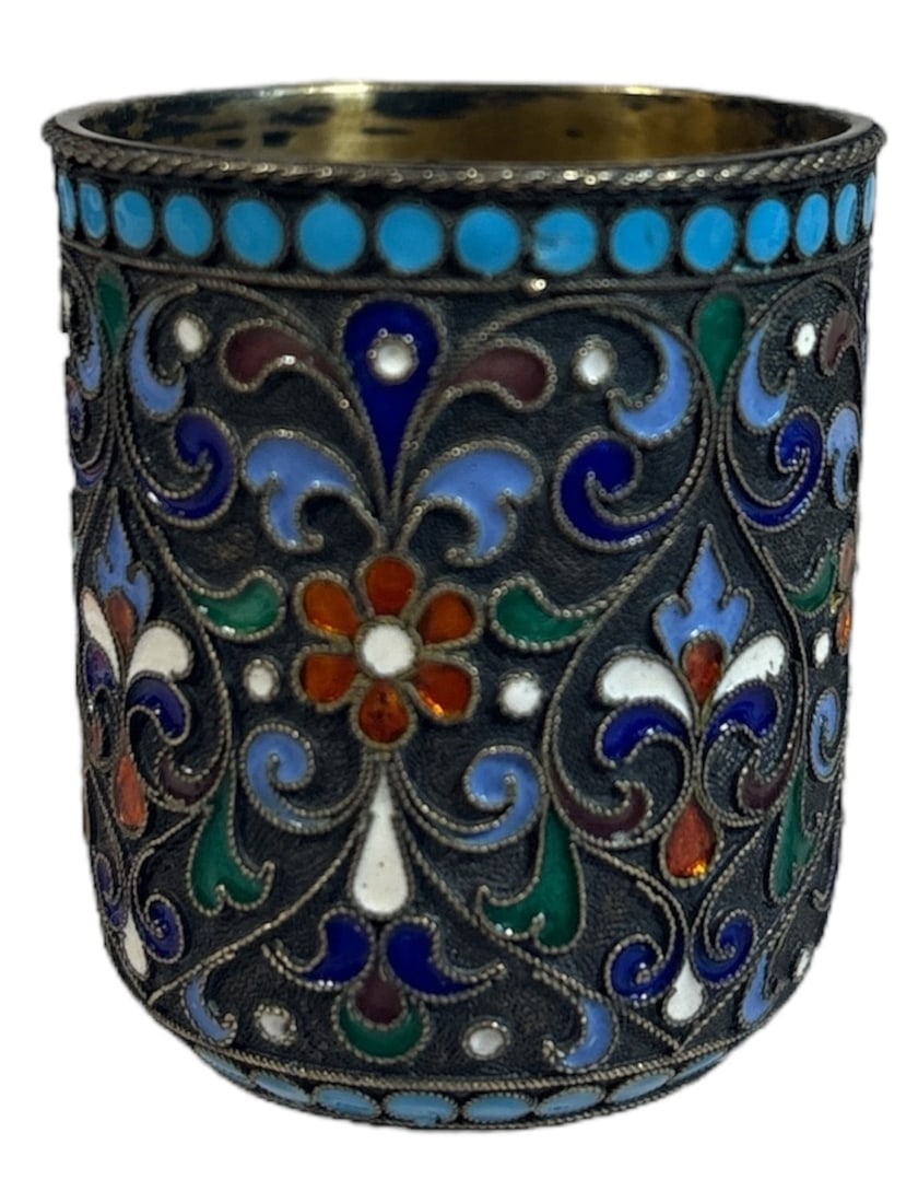 A Russian Silver Enameled Beaker (1 of 5)