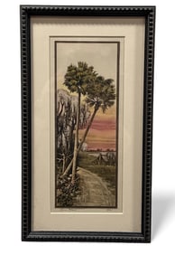 Vintage Florida Highwaymen Watercolor Painting