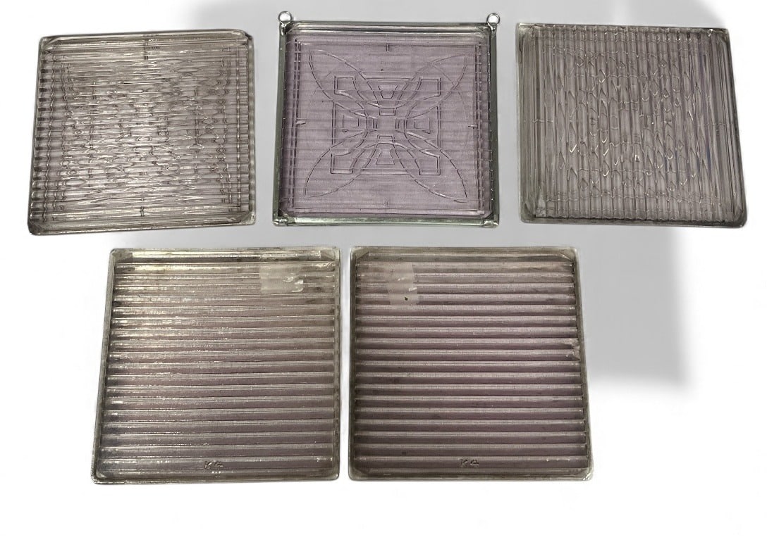 Collection FRANK LLOYD WRIGHT Luxfer Prism Tiles: Designed for the American Luxfer Prism Co. Each measure approx. 4" x 4".