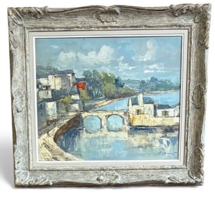 "Le Pont Saint Goustan" Painting, P. DURANT