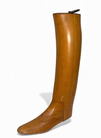 Vintage Equestrian Wooden Riding Boot Form