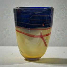 A Large Millefiori Art Glass Vase