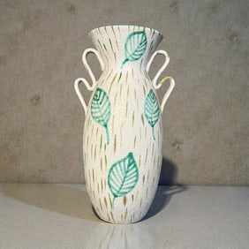 FRATELLI FANCIULLACCI Double Handled Leaf Vase