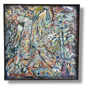 Mid Century Abstract Oil Painting