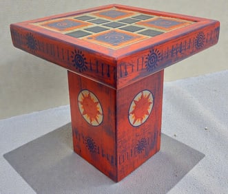 Mexican Painted Tile Top Table