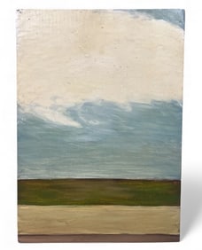 Modernist Acrylic on Wood Painting, ROBERT BAINE, Chicago Artist