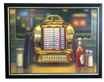 THOMAS R. COLLETTA "Love Cycle - Wallbox III" Oil Painting