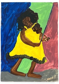 WOODIE LONG (American, 1942-2009) Folk Art Painting