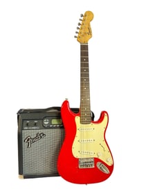 A Vintage SQUIER Mini Stratocaster by FENDER Guitar & FENDER Amp