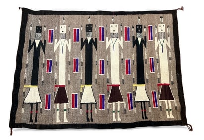 Vintage Navajo Yei Rug