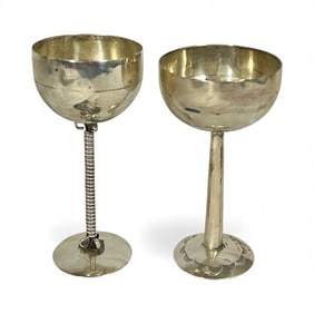 Two Sterling Silver Chalices, J.H. QUINTANA, LIVINGSTON