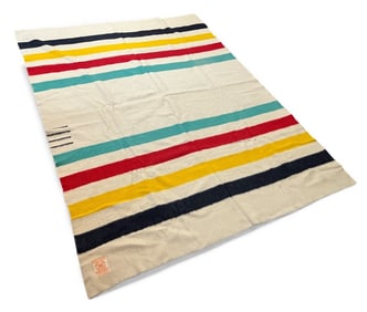 1940's HUDSON'S BAY Point Wool Blanket