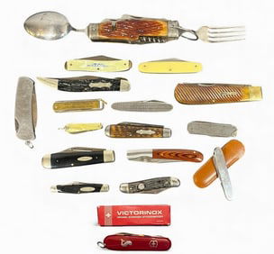 Collection Vintage Pocket Knives, MARBLES