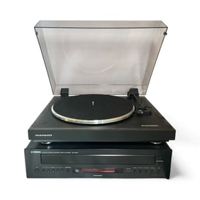 MARANTZ TT42 Record Turntable and YAMAHA CD-C600 Disc Changer