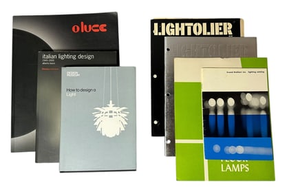 Collection of Modern Lighting Design Reference Catalogs and Books