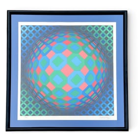 VICTOR VASARELY (French-Hungarian, 1906-1997) Op Art "Vega Cor" Serigraph