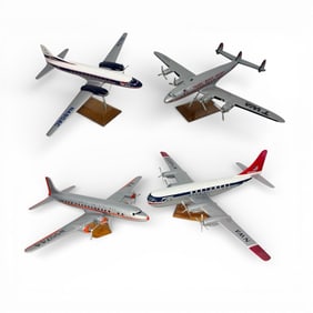 Four Vintage Model Planes, TWA