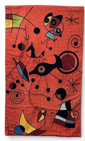 A MIRO Style Embroidered Tapestry