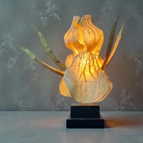 Organic Biomorphic Iris Flower Lamp