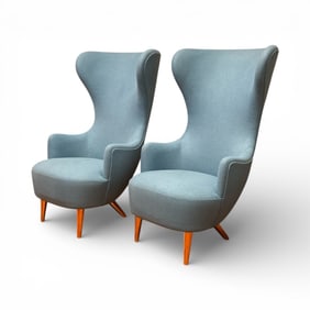 TOM DIXON (British, b.1959) Upholstered Wingback Chairs