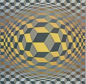 VICTOR VASARELY (French-Hungarian, 1906-1997) Style Op Art Print