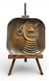 Vintage FRANCISCO REBAJES (American/Dominican 1907-1990) Copper Tray