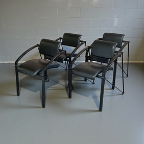 MARIO BOTTA Style Armchairs, Set of 4