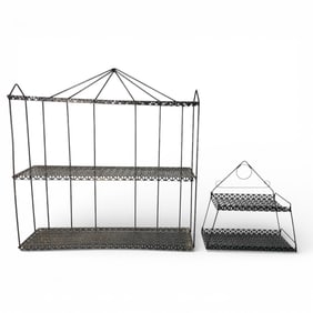 Two Mid Century Atomic Wall Shelves