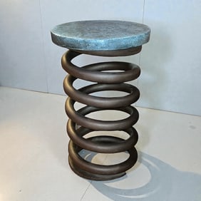 RESTORATION HARDWARE Industrial Coil Spring Bar Stool