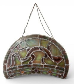 Antique Stained Glass Window, Salamander Lizard